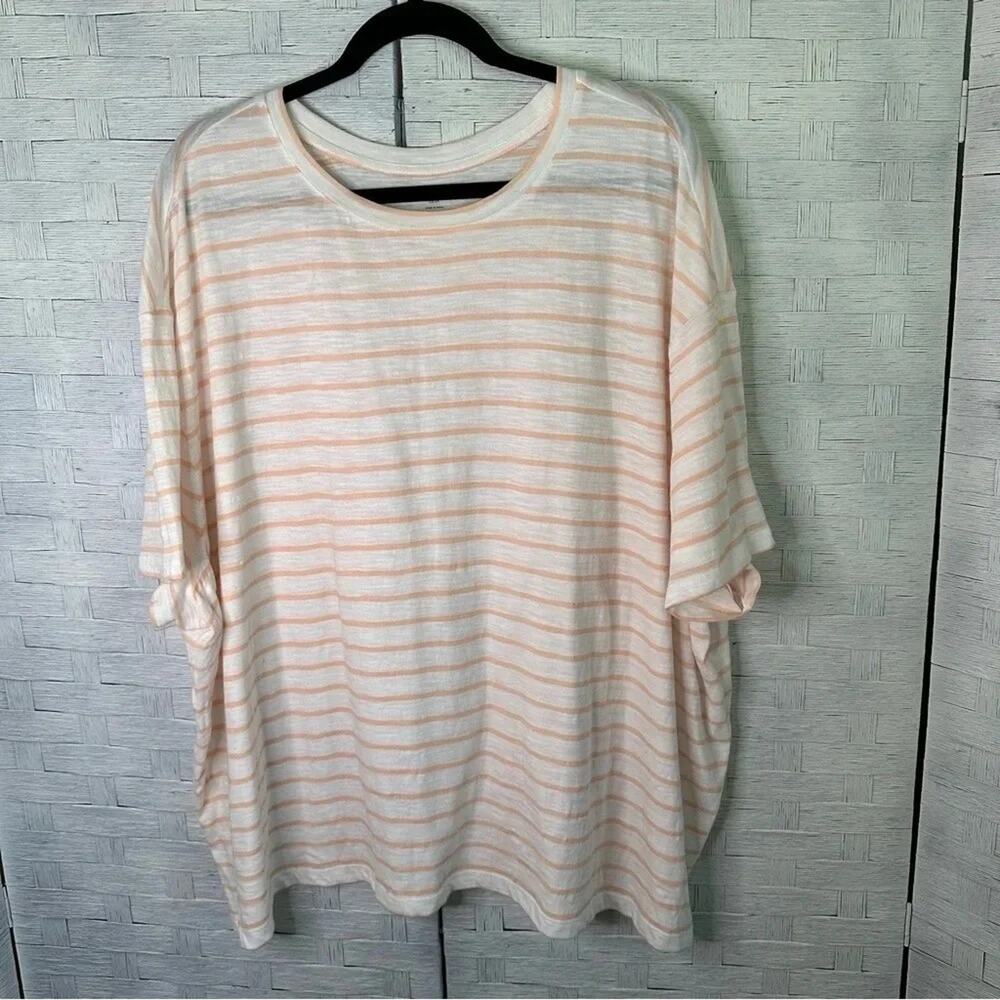 Lane Bryant Womens T Shirt Striped Lightweight Casual‎ preppy, plus size